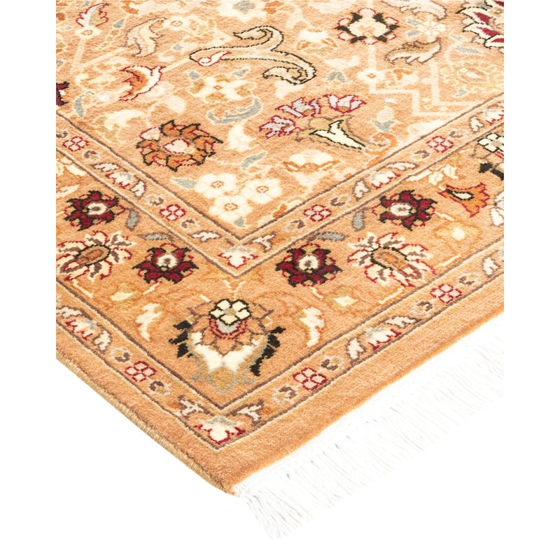 Overton Hand Knotted Wool Vintage Inspired Traditional Mogul Beige Area Rug - 3 x 5