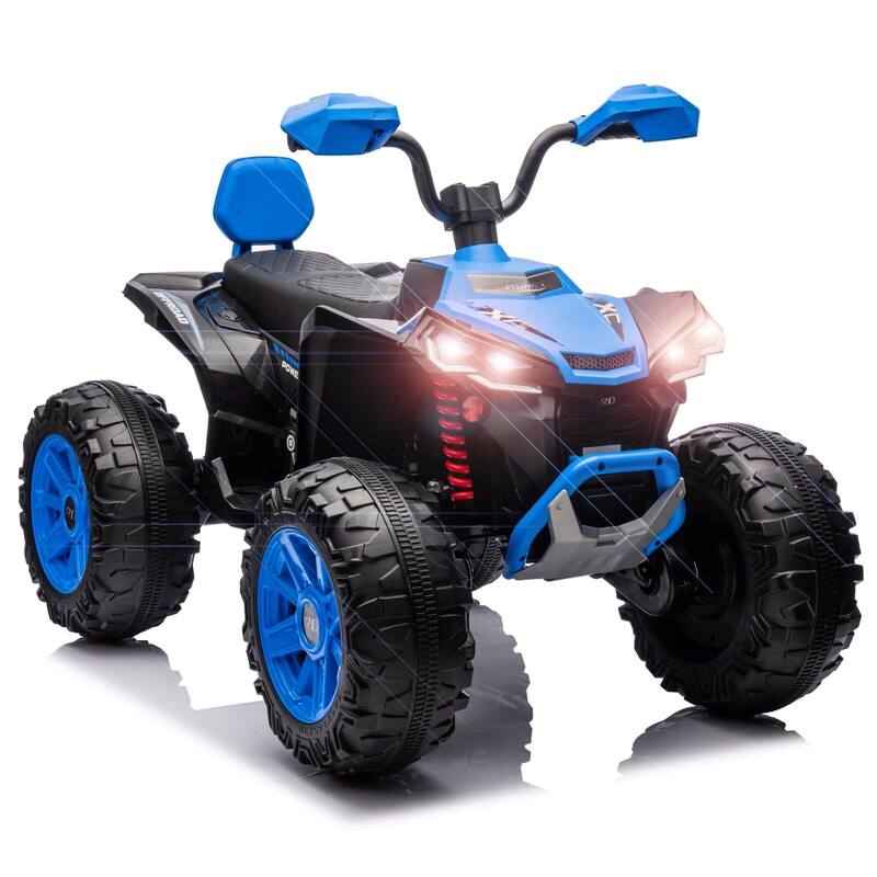 24V Ride on ATV for Kids, 2 Seater Electric Quad Car - Blue