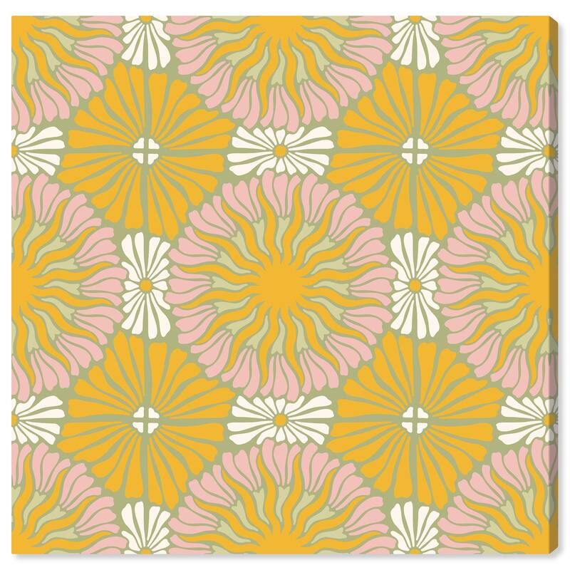 Wynwood Studio Canvas Fashion and Glam My Art Deco Number One II Orange and Apricot Vintage Wall Art Canvas Print - 20 x 20
