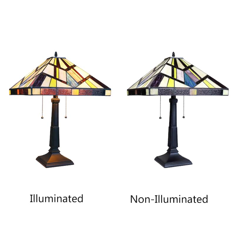 Tiffany Style Mission Design Blackish Bronze Table Lamp
