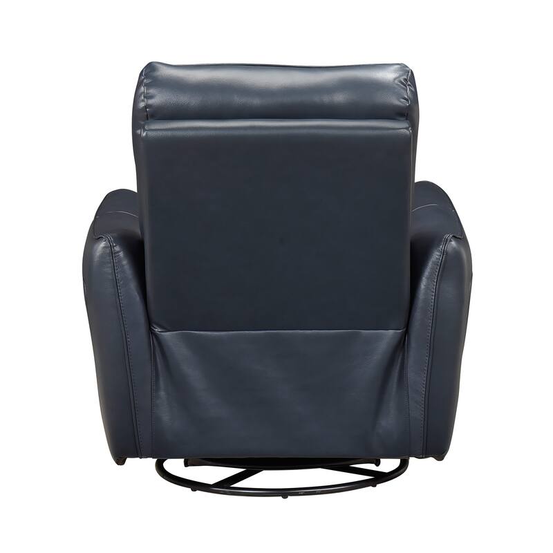 Esther 36" Leather Swivel Glider Recliner - Pull-Handle Motion