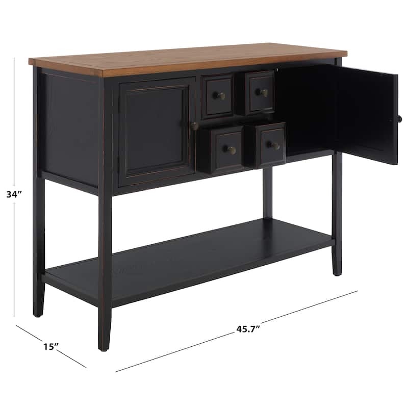 SAFAVIEH Milenija Oak Finish Storage Sideboard - 45.7" x 15" x 34" - 17Wx48Dx22H