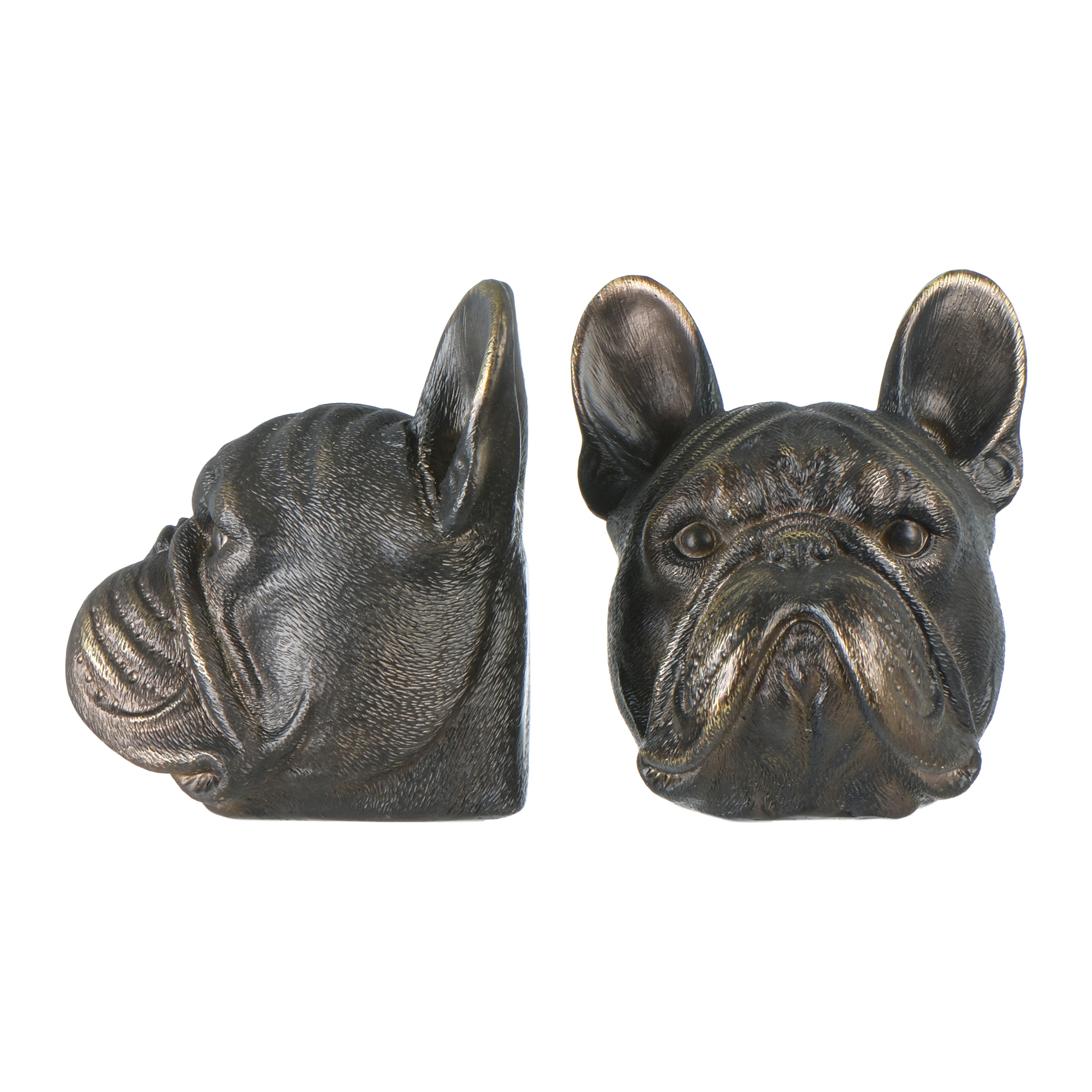 Resin Antique Bronze Dog Bookends, Set of 2 - On Sale - Bed Bath & Beyond -  34869184