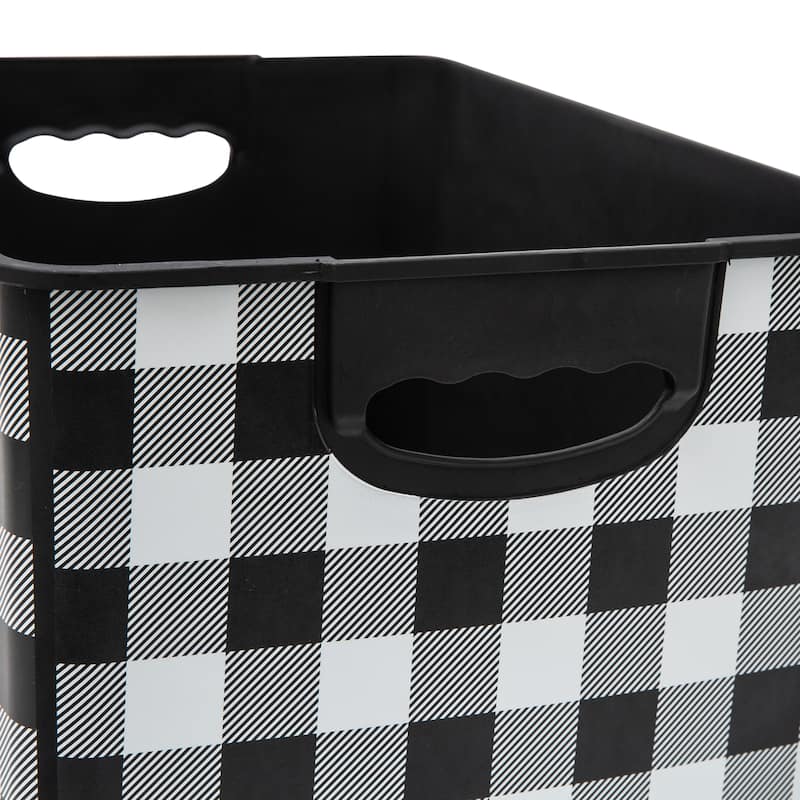 Simplify Checkered Storage Tote Bin
