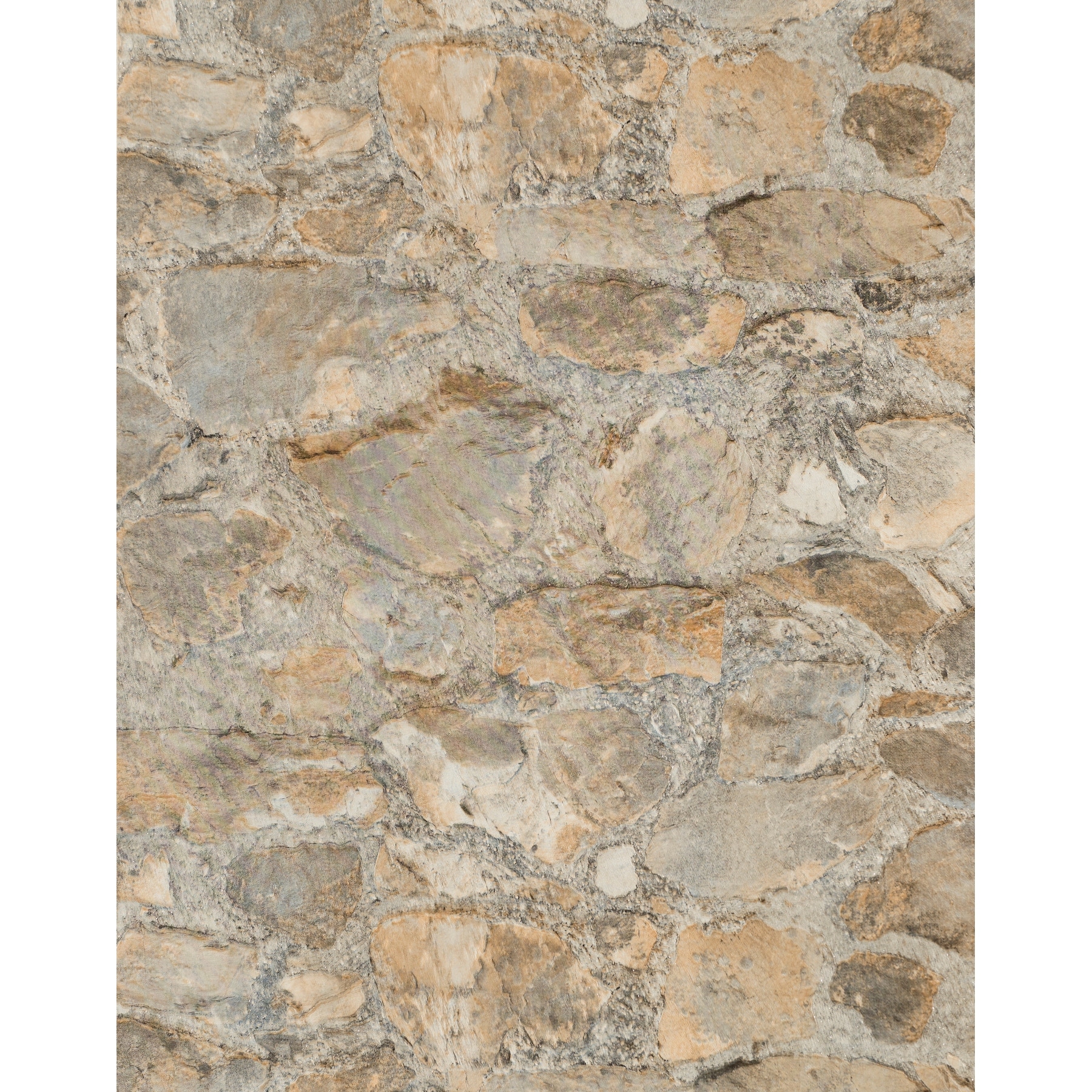 York Wallcoverings Field Stone Grasscloth Tan & Grey Wallpaper