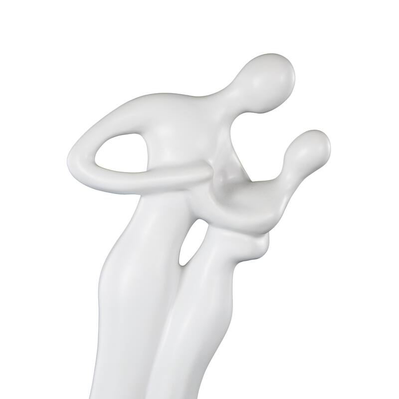 Ceramic Dancing People Decorative Sculpture - White or Black