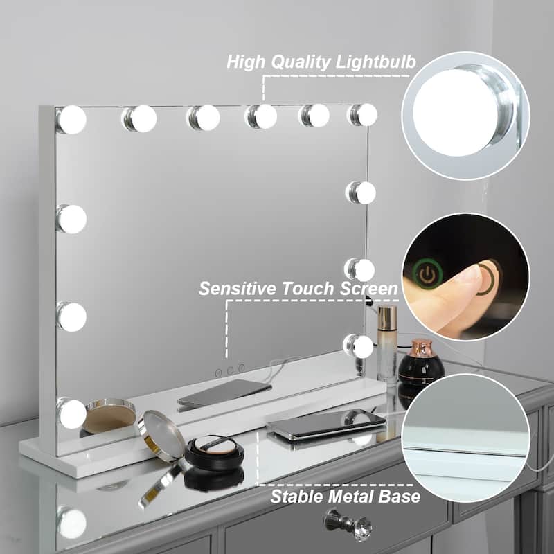 Vanity Mirror with Lights, White Bed Bath & Beyond 35980839