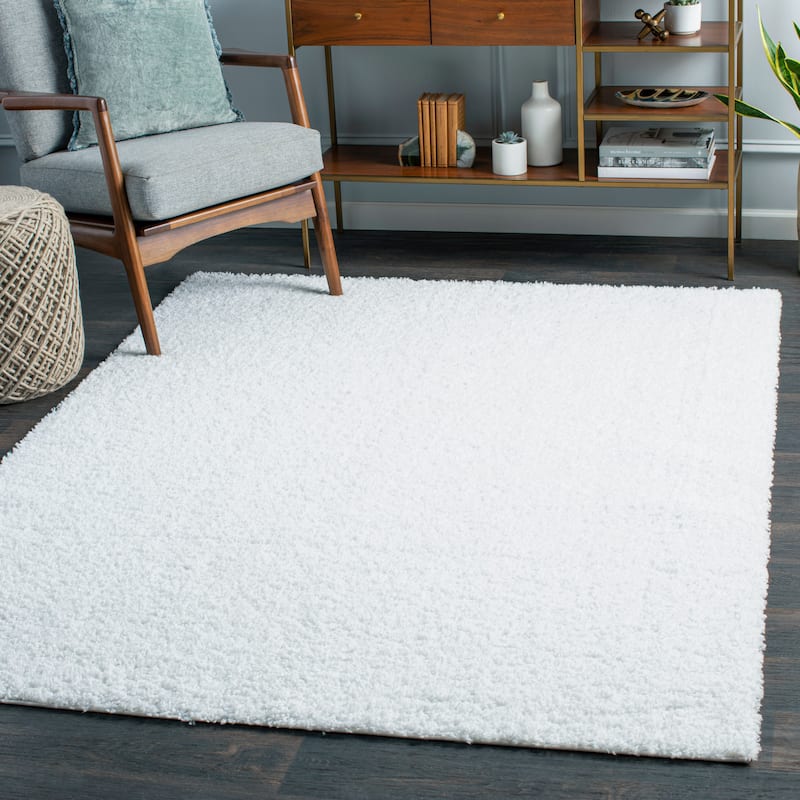 Artistic Weavers Dawsen Solid Plush Area Rug - 7'10" x 10' - White - Rectangle