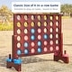 preview thumbnail 5 of 3, Giant Wooden 4 in A Row Game - Fun Indoor and Outdoor Board Game for Teens