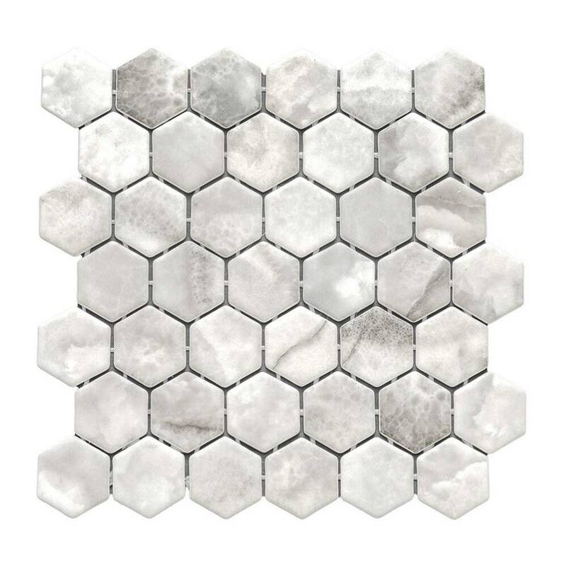 The Tile Life Eterna Hex 2x2 Glass Floor, Wall & Backsplash Tile