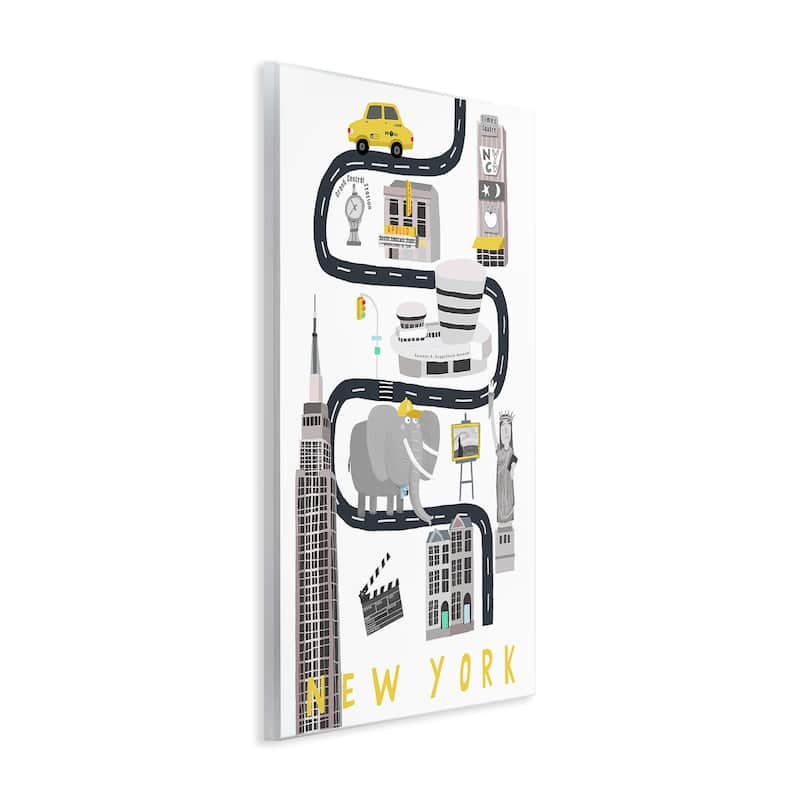 Stupell New York Whimsical Travel City Wall Plaque Art Design By Carla Daly