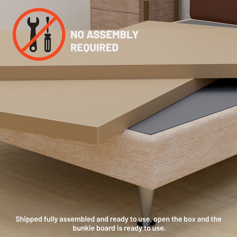 Onetan, 1.5" Split Fully Assembled Bunkie Board for Mattress/Bed Support