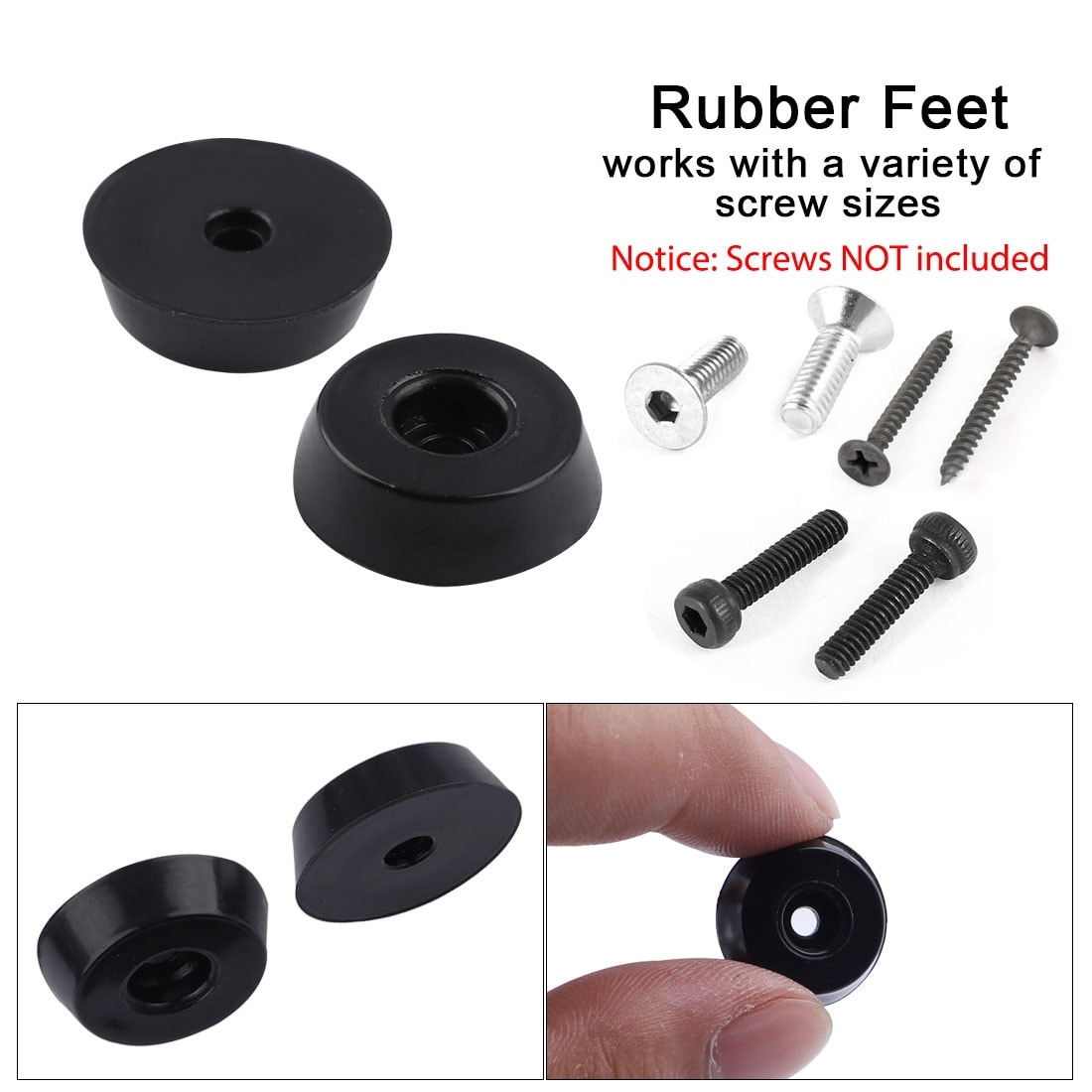 10Pcs Non-slip Rubber Feet Protector Pads Furniture Instrument Case Bumper T .db 