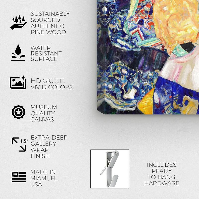Wynwood Studio Canvas People and Portraits Gustav Klimt - Baby Cradle Green and Traditional Wall Art Canvas Print