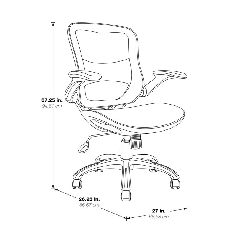 OS Home and Office Furniture Model Mesh Seat and Back Manager's Chair in Grey Mesh