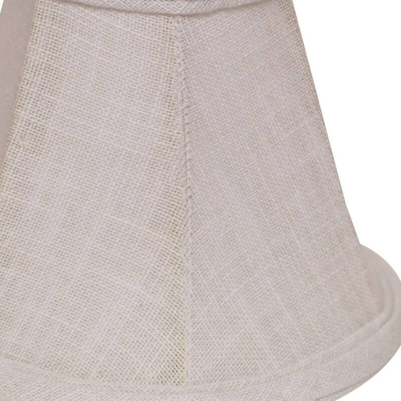 5" White Premium Set of 6 Chandelier Linen Lampshades - 5"x5"x5"