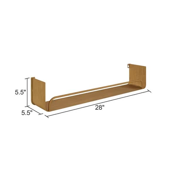 dimension image slide 2 of 8, Carson Carrington Lacktorp Modern Wall Shelf (Set of 2)