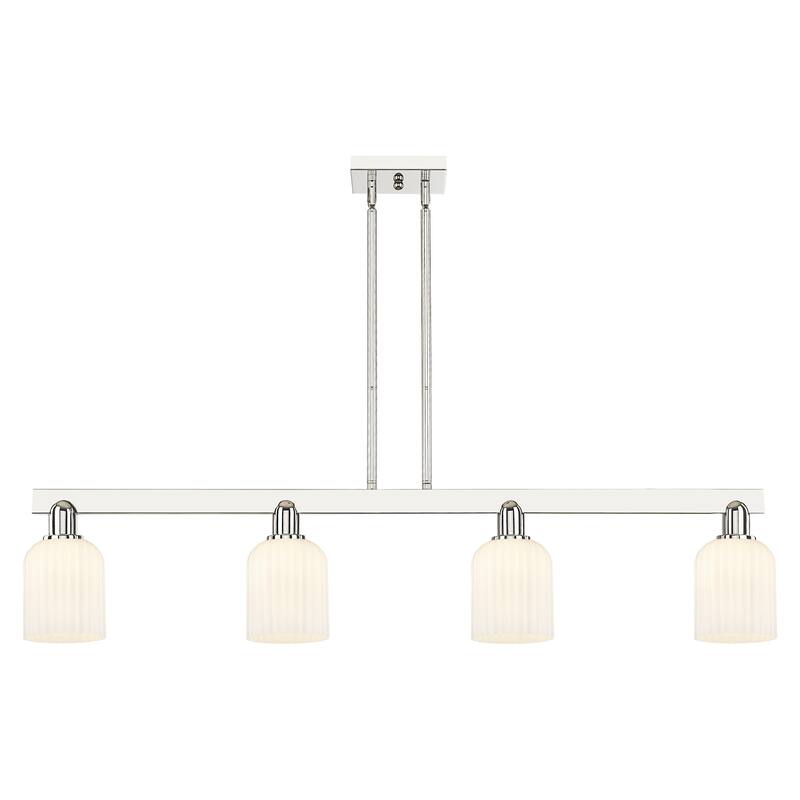 Innovations Lighting 716-4I-G559-5GWH Bridal Veil 4 Light 48" Wide - Polished Nickel