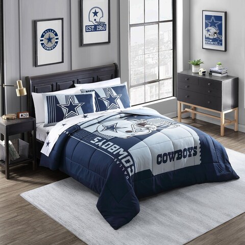 Dallas Cowboys NFL Licensed "Status" Bed In A Bag Comforter & Sheet Set