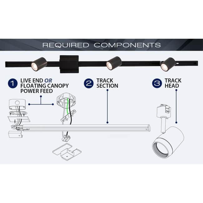 WAC Lighting Exterminator II J-Track 7" Tall LED Track Head - 55�