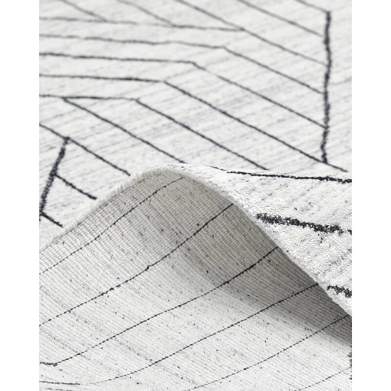 Overton Handmade Modern Contemporary Geometric Area Rug