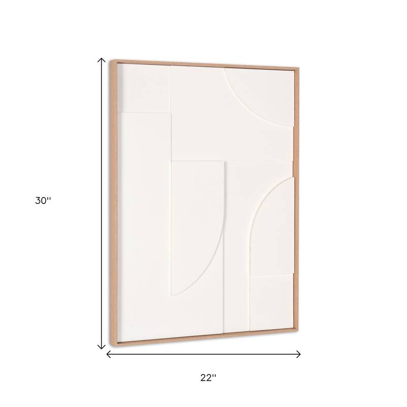 HomeRoots White Geo Mache Brown Shadowbox Wall Art