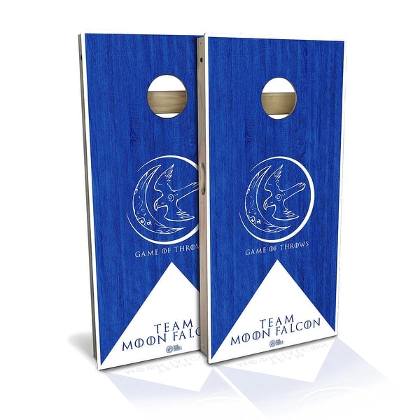slide 2 of 9, Team Moon Falcon Outdoor Cornhole Board Set Backyard 2x4 - NO Accessories