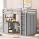 preview thumbnail 22 of 54, Twin/ Full Size Loft Bed Frame with 3 Drawers, Desk and Wardrobe, Solid Wood Versatility Storage Bed Frame for Kids, Teens