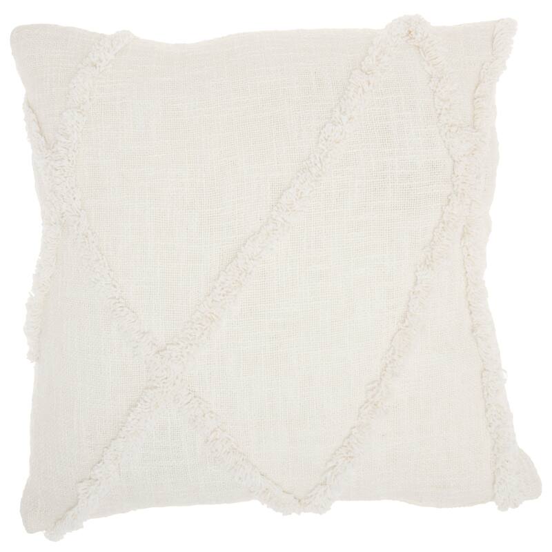 Mina Victory Distressed Diamond Boho Throw Pillow