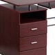 preview thumbnail 9 of 43, Pedestal 3-drawer Computer Desk with Keyboard Tray