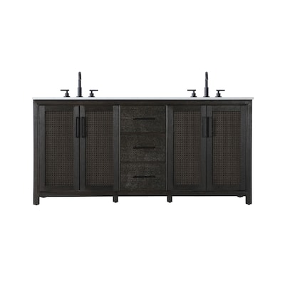 Elegant Lighting VF29572D Alina 72" Free Standing Double Basin Vanity