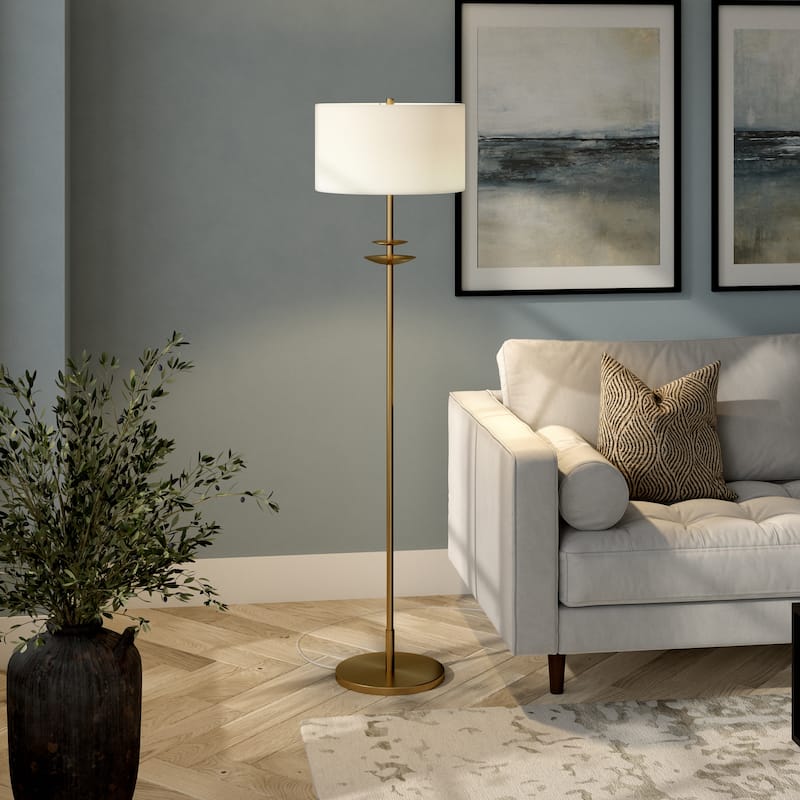 Avery 63" Tall Floor Lamp with Fabric Shade