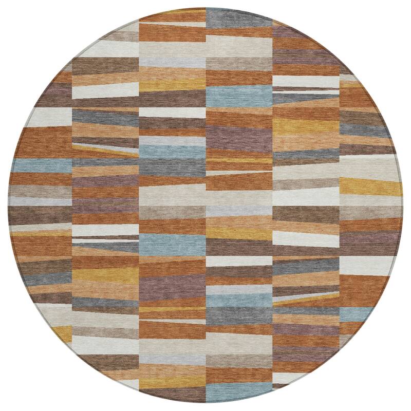 Machine Washable Indoor/ Outdoor Modern Antonito Chantille Rug