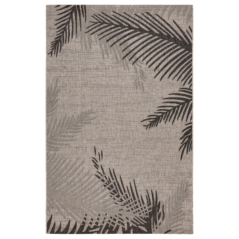 Sevita Callie Coastal Palm Fronds Tropical Indoor/Outdoor Area Rug