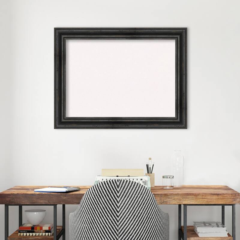 Rustic Pine Wood Framed White Corkboard Bulletin Board