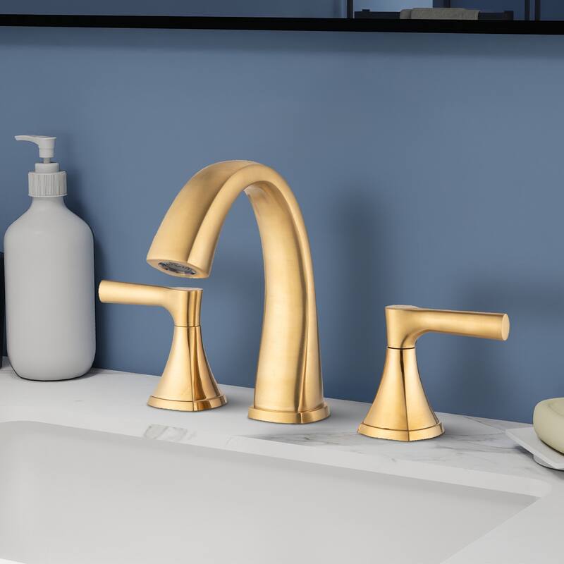 Topcraft Two Handle Bathroom Sink Faucet with Pop-Up Drainer