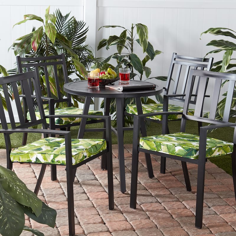 Greendale Home Fashions 18-Inch Square Outdoor Chair Pad (4-Pack)