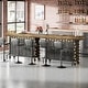 preview thumbnail 11 of 9, Home Bar Unit, Modern 2-Tier Bar Table with Footrest - 15.75"D x 62.99"W x 41.54"H