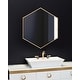 preview thumbnail 18 of 90, Kate and Laurel Rhodes Framed Mid-century Hexagonal Wall Mirror