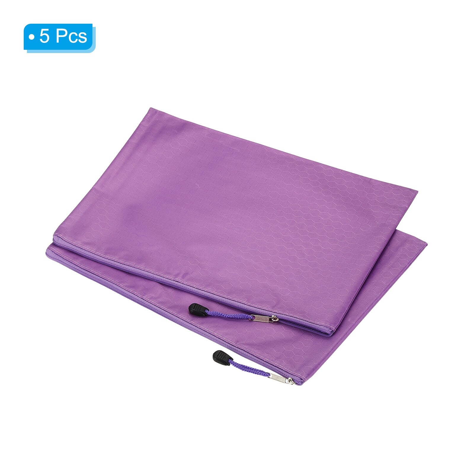10pcs Waterproof Zipper File Bags-A4 Size Oxford Office Filing Documents Storage