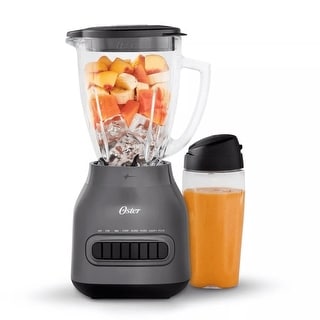 Oster 8-Speed Glass Jar Blender with 20oz Blend-n-Go Cup