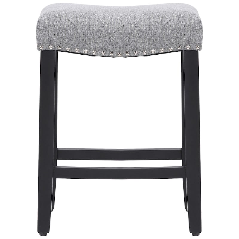 Jameson Upholstered Polyester Black 24 Inch Counter Stool