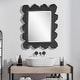preview thumbnail 2 of 6, Uttermost Sea Coral Black Mirror - 27.13"W x 34.25"H x 2.5"D