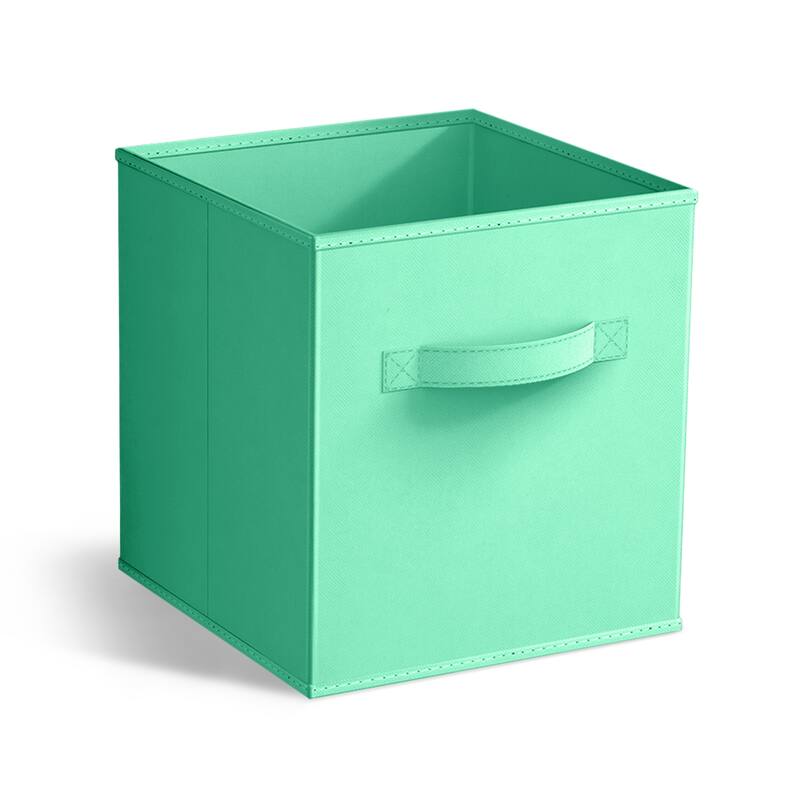 Sorbus 11" Foldable Storage Cube Basket Lightweight Organization Solutions - Single Pack - 11" x 10.5 x 10.5 - Teal