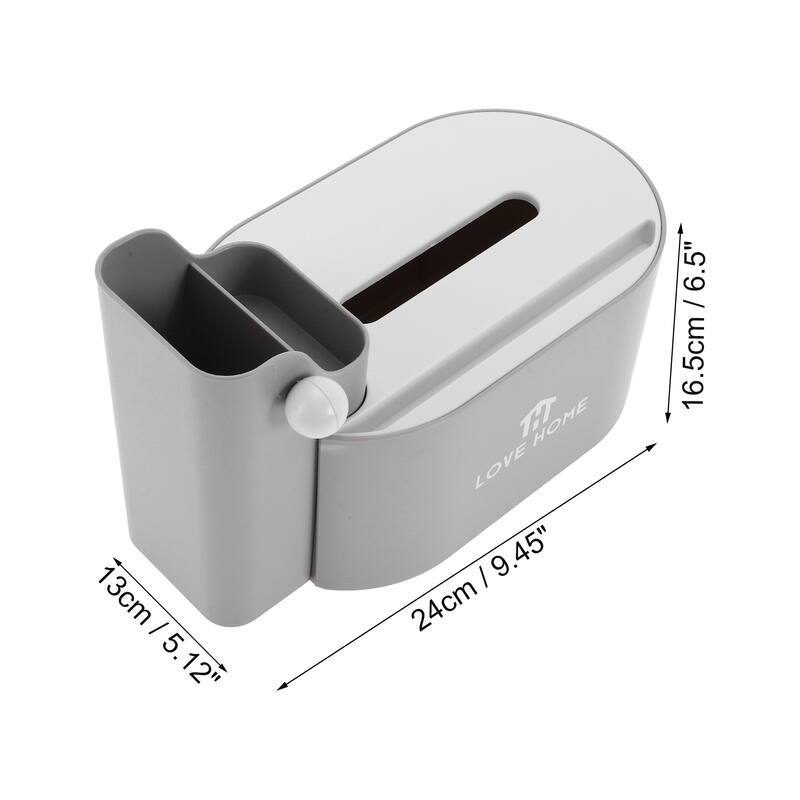 1 Pc Versatile Tissue Box Cover for Bedroom Table - Gray