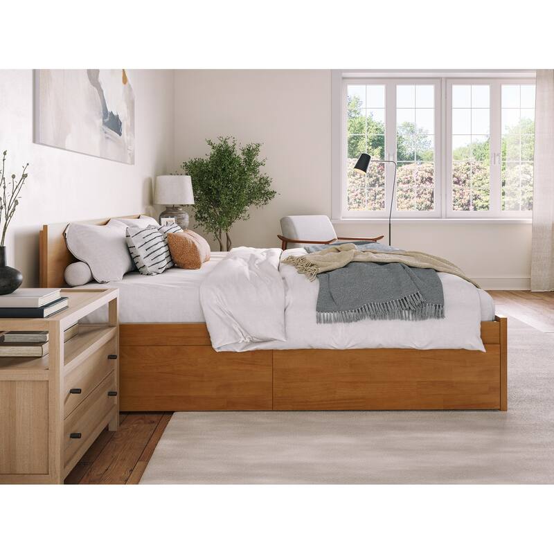 Orlando Platform Bed with Footboard and Storage Drawers