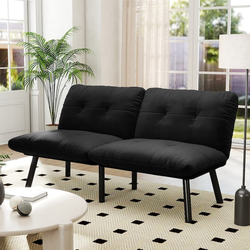 Convertible Folding Modern Sofa Bed - Black