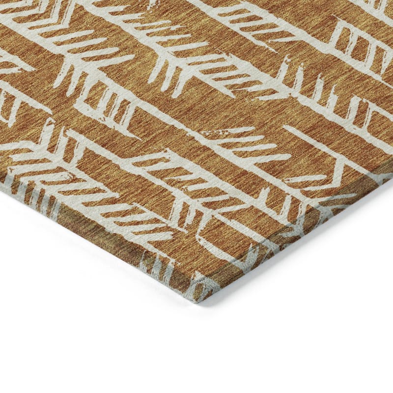 HomeRoots Tribal Transitional Rectangle Outdoor Rug