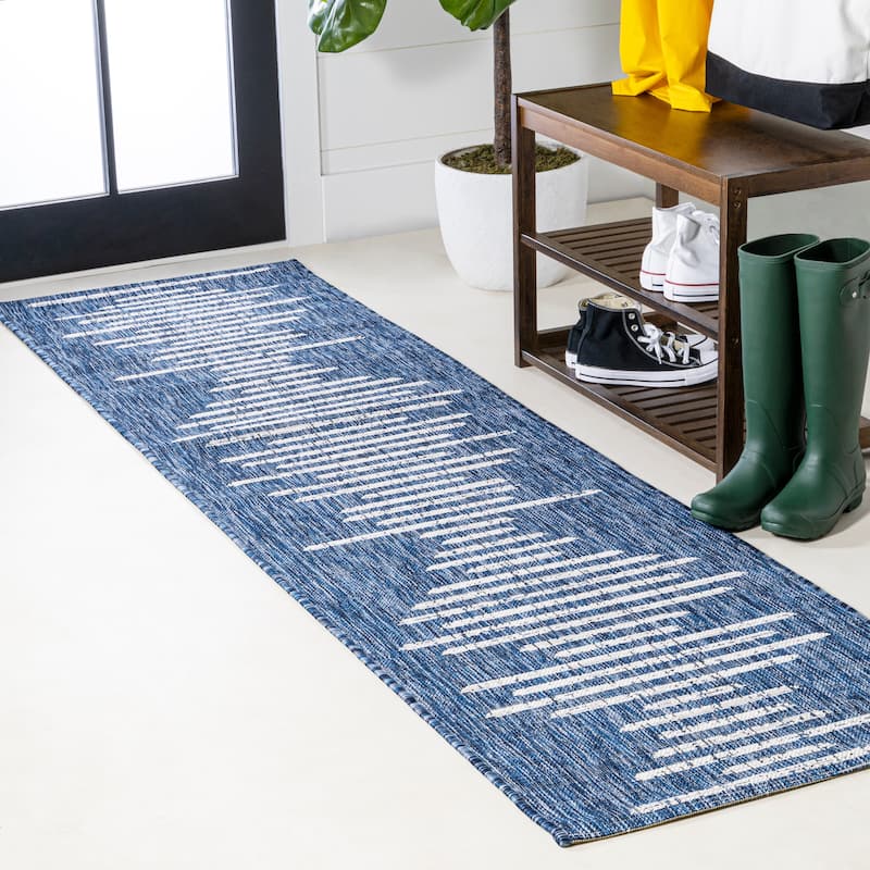 JONATHAN Y Colonia Berber Stripe Geometric Indoor/Outdoor Area Rug