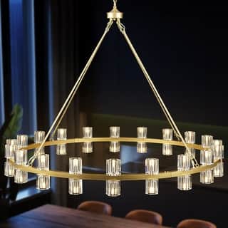 40-light fashionable metal frame wheel light with crystal lampshade bulbs not included